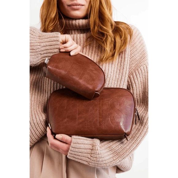 ONE DAY SALE!! NWT Beis Cosmetic Pouch Set in maple brown - Picture 7 of 7